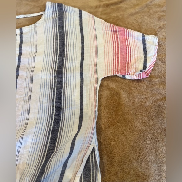 CASLON V-BACK LINEN TOP - Picture 6 of 11